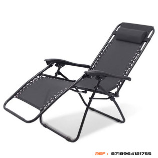 Fauteuil de jardin pliant relax noir