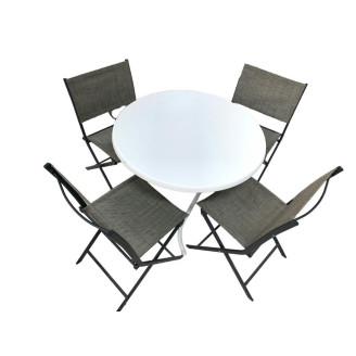 Table avec 4 chaises Pliante