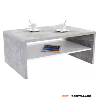 Table basse Cala Luna C4T02  béton blanc alpin 100x40x59 cm